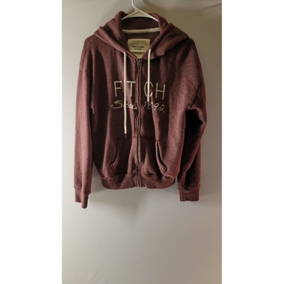 Abercrombie & Fitch Tops - Abercrombie & Fitch Womens Purple Full Zip Hoodie With Pockets Sz LG Longsleeve
